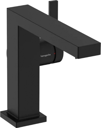 Смеситель для раковины Hansgrohe Tecturis E 110 Fine 73020670 матовый черный однорычажный, длина излива 15.5 см