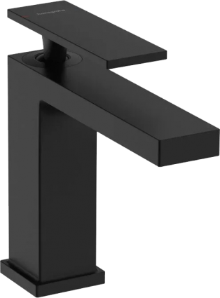 Смеситель для раковины Hansgrohe Tecturis E 110 73010670 матовый черный однорычажный, длина излива 14.4 см
