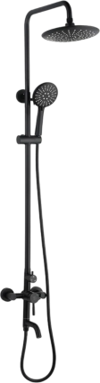 Душевая стойка РМС Sus124bl SUS124BL-009DK черная цвет черный, штанга 145.5 см