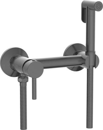 Гигиенический душ RGW Shower Panels SP-215Gr со смесителем, С ВНУТРЕННЕЙ ЧАСТЬЮ, серый в современном стиле