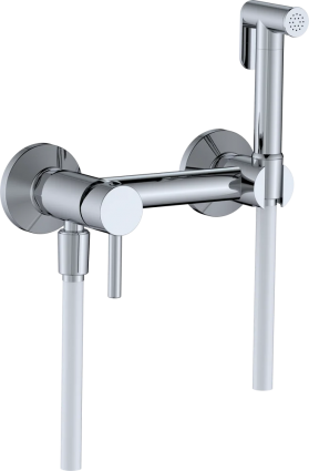 Гигиенический душ RGW Shower Panels SP-215 со смесителем, С ВНУТРЕННЕЙ ЧАСТЬЮ, хром в современном стиле