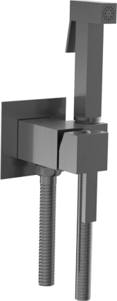 Гигиенический душ RGW Shower Panels SP-212Gr со смесителем, С ВНУТРЕННЕЙ ЧАСТЬЮ, серый в современном стиле