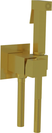 Гигиенический душ RGW Shower Panels SP-212Gb со смесителем, С ВНУТРЕННЕЙ ЧАСТЬЮ, золото в современном стиле