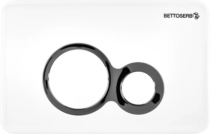 Кнопка смыва BETTOSERB Sava Fix Slim Jerez 40006458 белый глянец, хром глянец, механическая