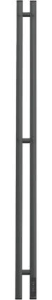 Полотенцесушитель электрический Point Гермес П3 PN13812GB 8х120, графит блеск, серый, I-образный