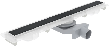 Душевой трап (лоток) Plumberia Selection PSM Modular 70 см, черный матовый, в пол около стены, выпуск боковой
