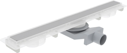 Душевой трап (лоток) Plumberia Selection PSM Modular 60 см, нержавеющая сталь матовая, в пол около стены, выпуск боковой