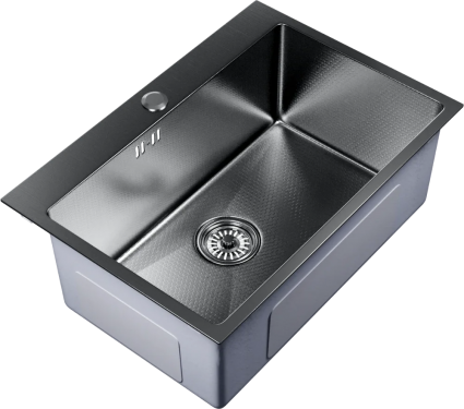 Мойка кухонная Mixline Pro 552937 черный графит прямоугольная, 65x45 см