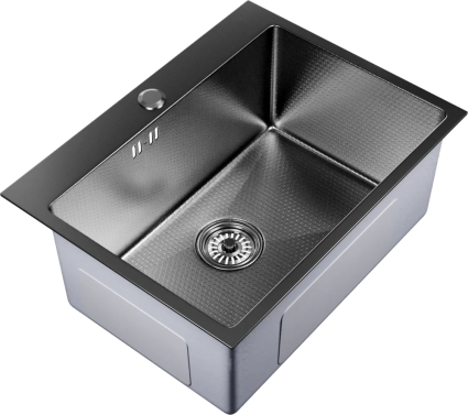 Мойка кухонная Mixline Pro 552933 черный графит прямоугольная, 60x45 см