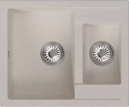 Мойка кухонная Mixline ML-GM21 белая матовая, прямоугольная, 60x50 см