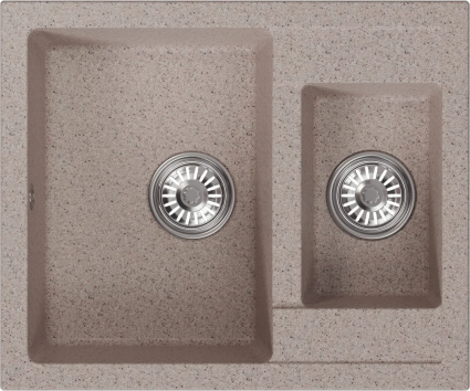 Мойка кухонная Mixline ML-GM21 песочная матовая, прямоугольная, 60x50 см