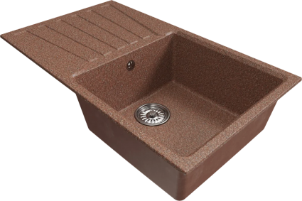 Мойка кухонная Mixline ML-GM20 терракотовая матовая, прямоугольная, 83x48 см