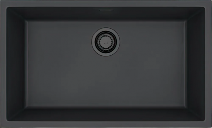 Мойка кухонная Alveus Omni Granital 40 deep black матовая, прямоугольная, 75x45 см
