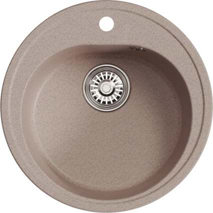 Мойка кухонная Mixline ML-GM11 песочная матовая, круглая, 50x50 см