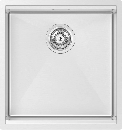 Мойка кухонная Kantera Integrato V2 ITR400(K) с разделочной доской и роллматом, mikrobrush, брашированная, квадратная, 44x46.6 см