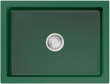 Мойка кухонная Omoikiri Mikura 61-RG Glossy royal green глянцевая, прямоугольная, 61x46 см