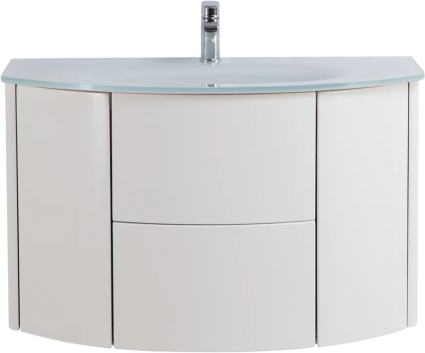 Тумба с раковиной Cezares Eden 91 bianco lucido, раковина 82399, подвесная, глянцевая