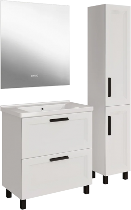 Мебель для ванной ASB-Mebel София 80 напольная, глянцевая, с ящиками