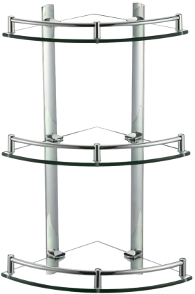 Полка Savol S-003031 хром, для душа, угловая, подвесная