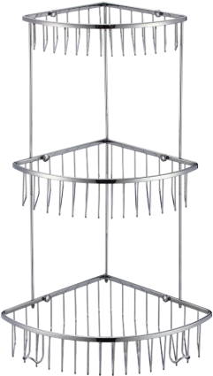 Полка Savol S-002514-3 хром, для душа, угловая, подвесная