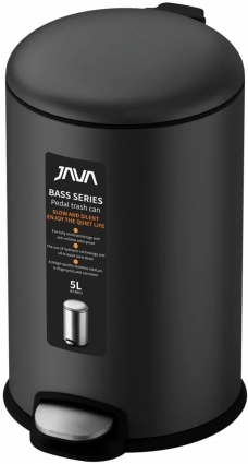 Мусорное ведро Java S-885-5Q 5 л, графит, напольное