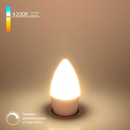 Лампа светодиодная диммируемая Elektrostandard E14 7W 4200K матовая BLE1448 a063762 цвет матовый
