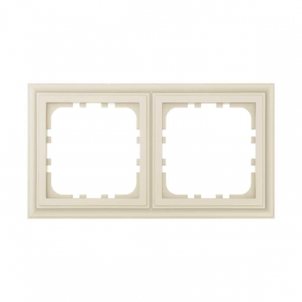 Рамка 2-постовая LK Studio (бежевый матовый) LK80 CLASSIC, 894202-1, в современном стиле, цвет бежевый
