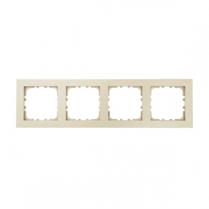 Рамка 4-постовая LK Studio (бежевый матовый) LK80 FLAT, 844402-1, в современном стиле, цвет бежевый