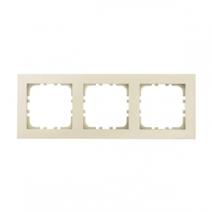 Рамка 3-постовая LK Studio (бежевый матовый) LK80 FLAT, 844302-1, в современном стиле, цвет бежевый