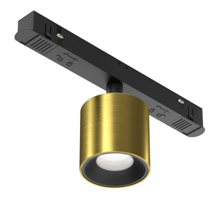 Трековый светодиодный светильник Maytoni Technical Magnetic Exility Alfa S TR132-4-7W-DS-BS в современном стиле, цвет латунь