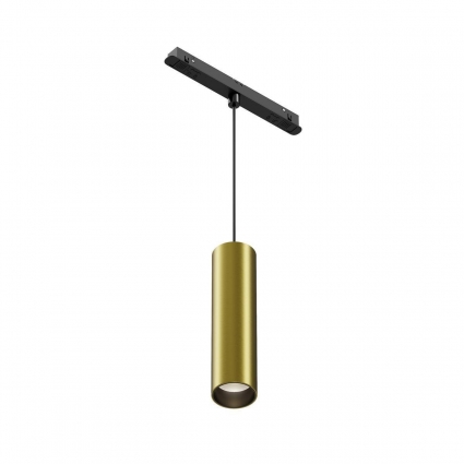 Трековый светодиодный светильник Maytoni Technical Magnetic Exility Focus Led TR041-2-12W3K-BBS в современном стиле, цвет латунь