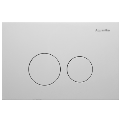 Кнопка смыва Aquanika Basic R-type 01.02.05W белая механическая,  в современном стиле