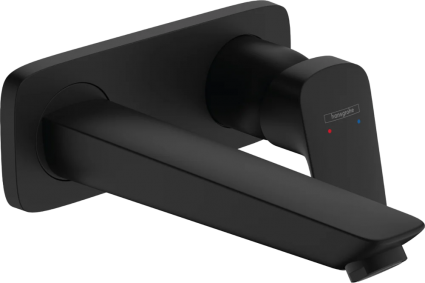 Смеситель для раковины Hansgrohe Logis 71220670 матовый черный однорычажный, длина излива 19.5 см