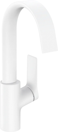 Смеситель для раковины Hansgrohe Vivenis 210 75030700 матовый белый однорычажный, длина излива 13.9 см
