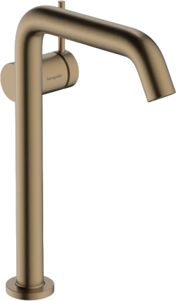 Смеситель для раковины Hansgrohe Tecturis S Fine 240 CoolStart 73370140 шлифованная бронза однорычажный, длина излива 16.7 см
