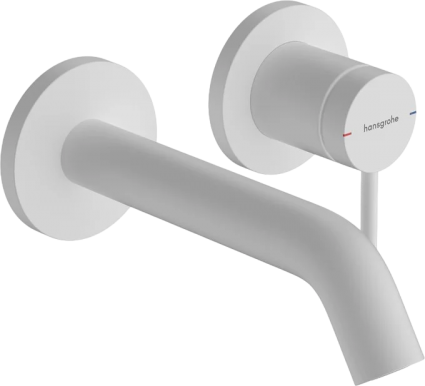 Смеситель для раковины Hansgrohe Tecturis S 73350700 матовый белый однорычажный, длина излива 16 см