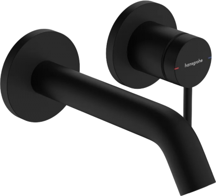 Смеситель для раковины Hansgrohe Tecturis S 73350670 матовый черный однорычажный, длина излива 16 см