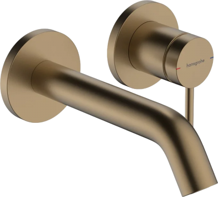 Смеситель для раковины Hansgrohe Tecturis S 73350140 шлифованная бронза однорычажный, длина излива 16 см