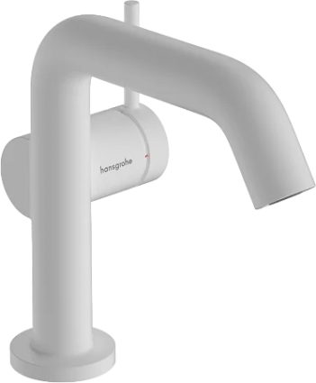 Смеситель для раковины Hansgrohe Tecturis S Fine 110 CoolStart 73320700 матовый белый однорычажный, длина излива 13 см