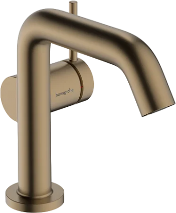 Смеситель для раковины Hansgrohe Tecturis S Fine 110 CoolStart 73310140 шлифованная бронза однорычажный, длина излива 13 см