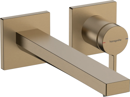 Смеситель для раковины Hansgrohe Tecturis E 73051140 шлифованная бронза однорычажный, длина излива 22.4 см