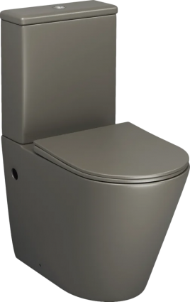 Унитаз-компакт Grossman Color GR-4480GSMS безободковый, с микролифтом, хаки матовый, зеленый, 36.5x62 см