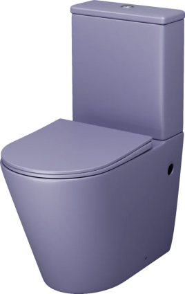 Унитаз-компакт Grossman Color GR-4480LIMS безободковый, с микролифтом, фиолетовый матовый, 36.5x62 см