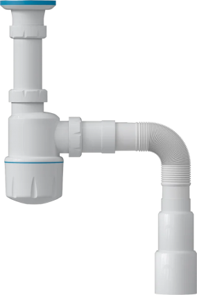 Сифон для раковины Bath Master BM0101SP белый, выпуск боковой