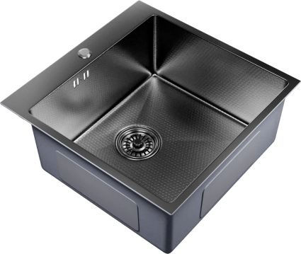Мойка кухонная Mixline Pro 552931 черный графит квадратная, 50x50 см