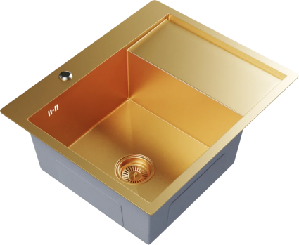 Мойка кухонная Mixline Pro 552924 L золото матовая, прямоугольная, 60x50 см