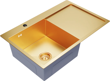 Мойка кухонная Mixline Pro 552918 L золото матовая, прямоугольная, 78x50 см