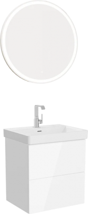 Мебель для ванной комнаты VitrA Metropole Pure 60 глянцевая белая подвесная, с доводчиками