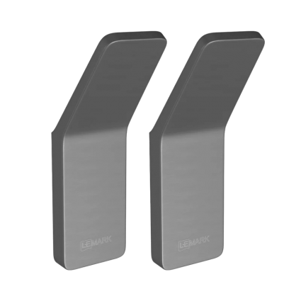 Крючок Lemark Smooth line 9716003 графит, 2 шт в современном стиле