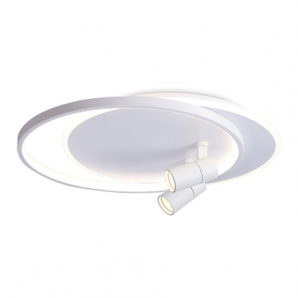 Потолочная светодиодная люстра Ambrella light Comfort LineTech FL51391 в стиле Хай-тек, цвет белый